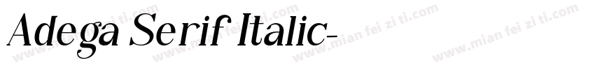 Adega Serif Italic字体转换